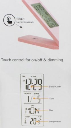 Настольная LED лампа аккумуляторная 18LED/ Часы+Дата+Температура/ ЗУ MicroUSB Настольная LED лампа аккумуляторная 18LED/ Часы+Дата+Температура/ ЗУ MicroUSB