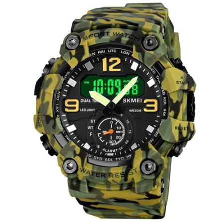 Часы наручные SKMEI 1965CMGN, CAMO GREEN, 9778