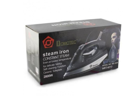 Утюг Domotec MS-2228 чёрный / керамика / 4213