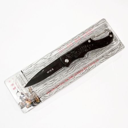 Нож складной W18-B, чёрный, A862