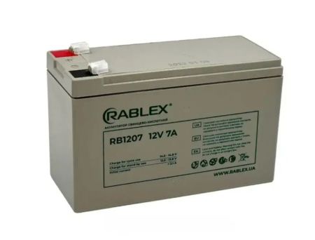 Аккумуляторная батарея Rablex 12V 7Ah (RB1207), свинцово-кислотная (SLA) 