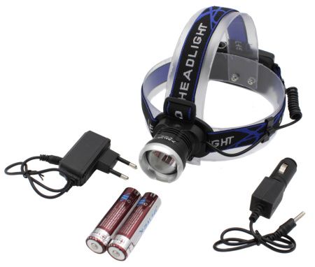 Налобный фонарь T24-P50, 2х18650, ЗУ MicroUSB, 6809