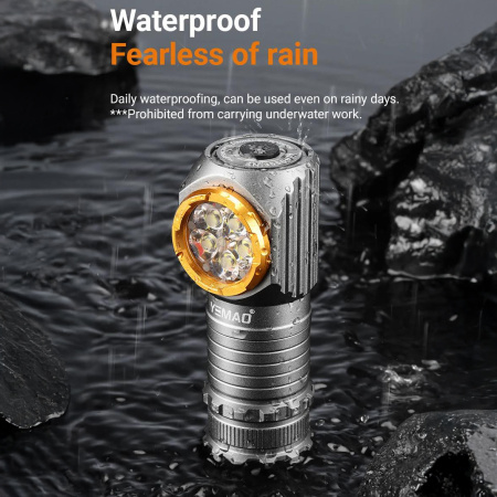 Налобный фонарь YEMAO YM-T355X, 2000LM, (White+Red), Сенсор, ЗУ Type-C