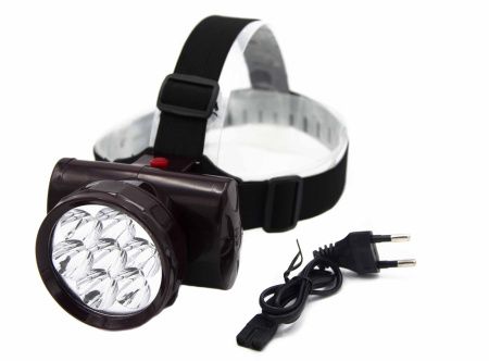 Налобный фонарь Yajia YJ-1858-7, Аккумулятор, 7LED