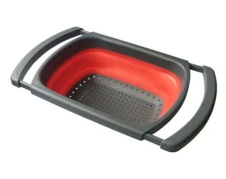 Складной силиконовый дуршлаг COLLAPSIBLE FILTER BASKETS 38см Большой Складной силиконовый дуршлаг COLLAPSIBLE FILTER BASKETS 38см Большой
