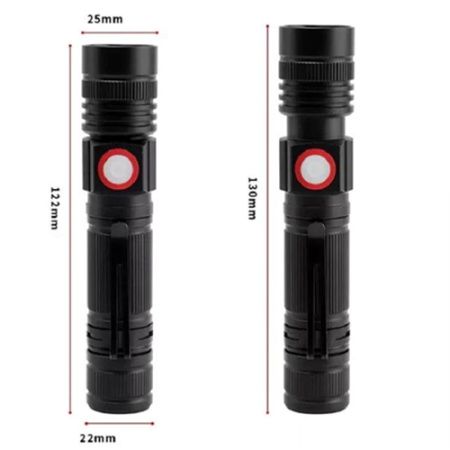 Ручной фонарь BL-502-T6+COB, ЗУ microUSB, 1x18650, zoom,