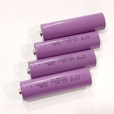 Аккумулятор Wimpex 18650 Li-ion 3000mAh 3.7V 36г. (фиолет.) реальная ёмкость меньше