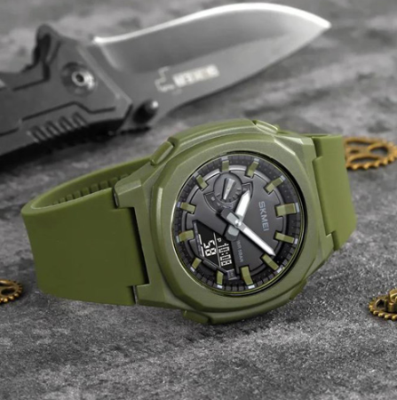 Часы наручные SKMEI 2091AGBK, GREEN-BLACK, 10301