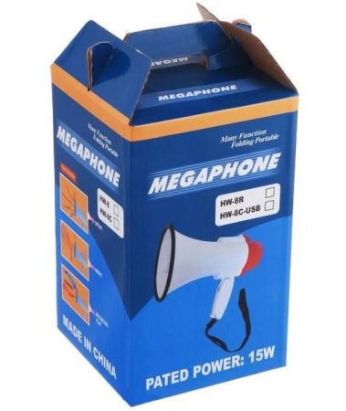 Ручной мегафон рупор MEGAPHONE HW-8С , аккум. 2930-20