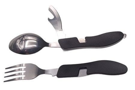 Туристический столовый прибор 6 в 1 A 007 Чёрный