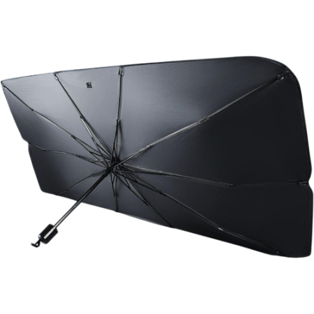 Солнцезащитный автозонт Car Umbrella для лобового стекла 140×78 см, складной, черный