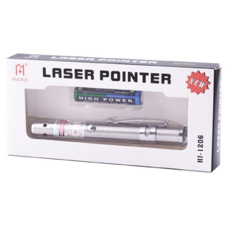Лазерная указка красный HJ-1206, индивидуальная упаковка