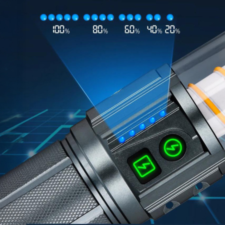 Ручной фонарь YEMAO YM-G520, 2500LM, TG LED, 1*40700 аккум, TYPE-C 