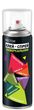 Универсальный клей в аeрозоли Rector 200мл.