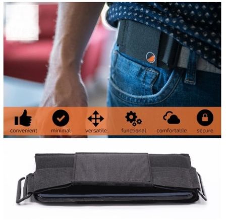 Сумка на пояс для смартфона и документов Эластичная (без застежки) / 7452