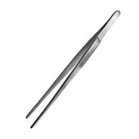 Пинцет анатомический нешлифованный. 200 мм Пм-12нп мед сталь