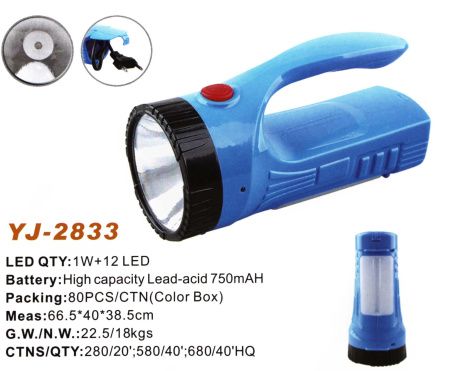 Ручной фонарь Yajia YJ-2833, Аккумулятор, 1LED