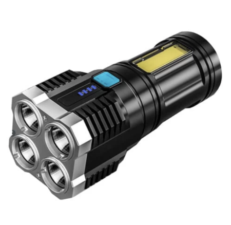 Ручной фонарь X509, S03-4LED+COB, Li-Ion аккум, ЗУ micro USB