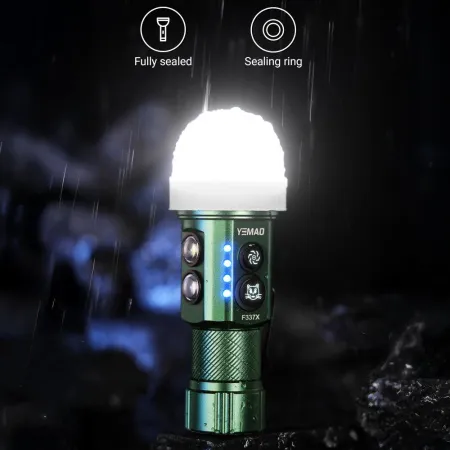 Ручной фонарь YEMAO YM-F337X, 3500LM, 8*XTE LED, красный, синий, зеленый и ультрафиолетовый,  TYPE-C