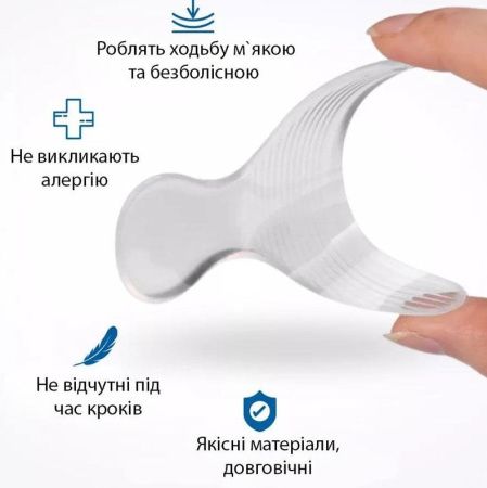 #22 Гелевые силиконовые Задники для обуви Прозрачные (2шт./уп.) №22 #22 Гелевые силиконовые Задники для обуви Прозрачные (2шт./уп.) №22