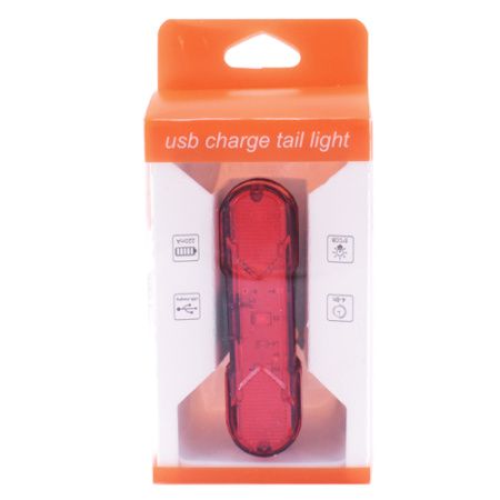 Велосипедный задний фонарь мигалка аккумуляторная 8821-5COB, аккум., ЗУ micro USB