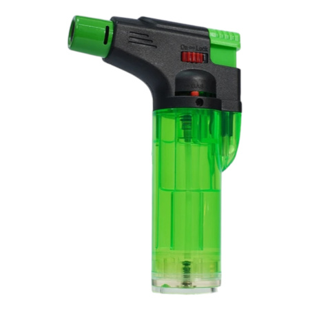 Горелка газовая карманная / Турбо зажигалка / Lighter прозрачная (карамелька-2) оптом