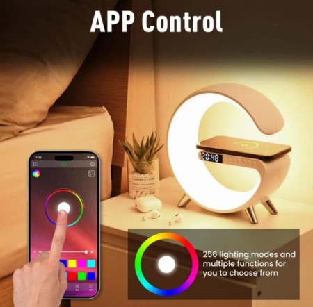 Настольная смарт лампа-ночник G-Smart G11 с беспроводной зарядкой и Bluetooth-колонкой 8939 Настольная смарт лампа-ночник G-Smart G11 с беспроводной зарядкой и Bluetooth-колонкой 8939