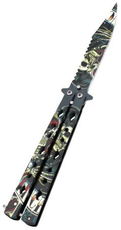 Нож бабочка Dead Elvis 2-482 нож бабочка