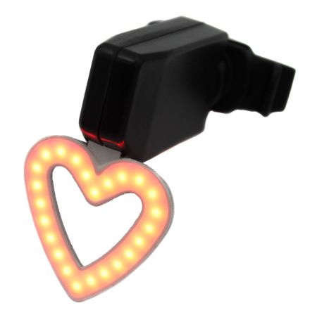 Велосипедный задний фонарь мигалка аккумуляторная Сердце  902 microUSB