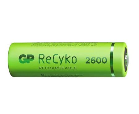 Аккумулятор GP ReCyko2700 R6 AA / Ni-MH 2600mAh 1.2V 1 шт.(в упаковке 4шт), блистр
