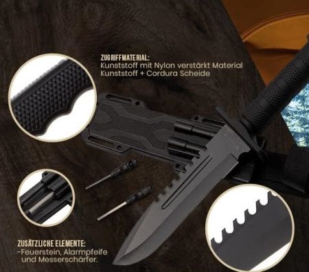 Нож охотничий Columbia + Огниво MF-051 / 31см / 17см охотничий нож
