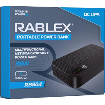 ДБЖ для роутера Rablex RB804 DC UPS 36 Вт 10400 мА·год (ДБЖ / зовнішній акумулятор)