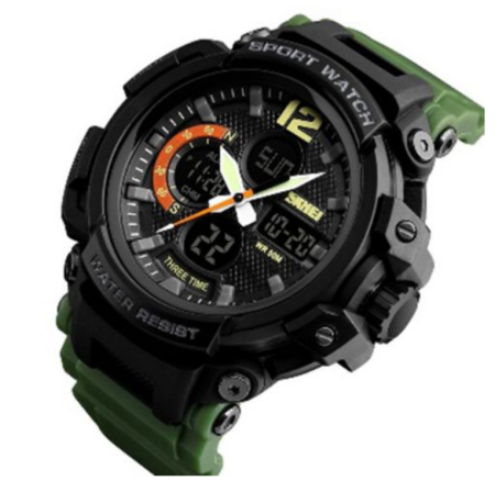 Часы наручные SKMEI 1343AG, ARMY GREEN, 9744