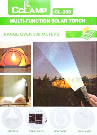 Фонарь для кемпинга CL-039, solar, лампочка