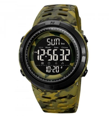 Часы наручные SKMEI 2070CMGNBK, ARMY GREEN CAMO-BLACK, 9785