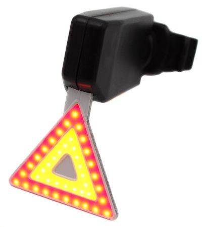 Велосипедный задний фонарь мигалка аккумуляторная Триугольник  902 microUSB