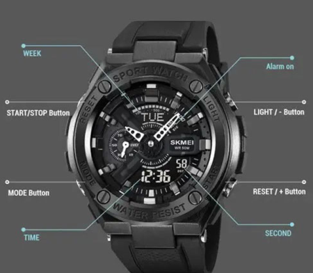 Часы наручные SKMEI 2101BK, BLACK, 10309