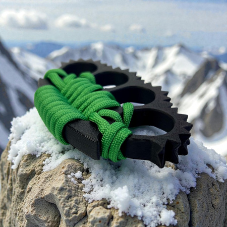 Кастет Василиск с зубцами зелёная обмотка