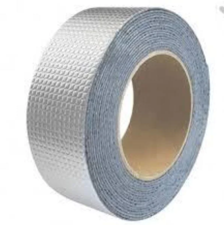 Бутиловая водонепроницаемая лента с алюминиевой фольгой 7233 (BUTYL SELF-ADHESIVE) 5см*1.2мм*10м