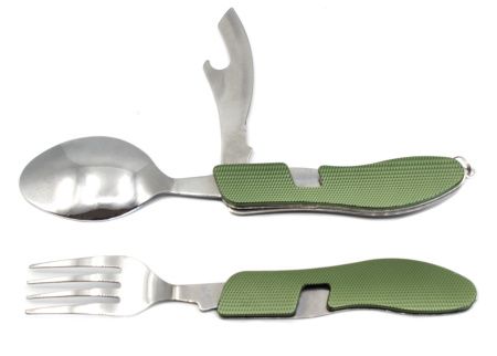 Туристический столовый прибор L54 / M-261 / Зеленый