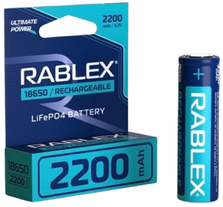 Аккумулятор Rablex 18650 LiFePO4 2200mAh Li-ION 3.2v 