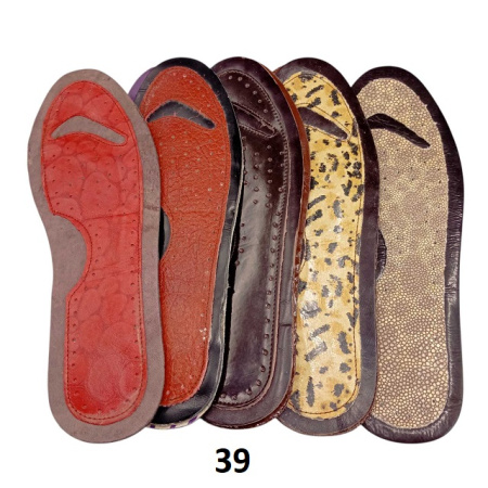 Стельки кожанные РАСПРОДАЖА !!  размер 39 (разные цвета)