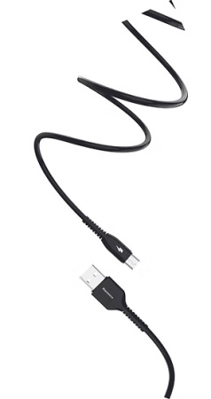 Кабель Reddax RDX-400 MicroUSB (1м, быстрая зарядка, TPE), Black