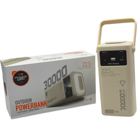 Повербанк Power Way PD-30 30 000 mAh PD 20W + QC 22.5W Белый