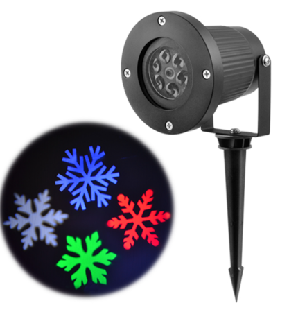 Светодиодный лазерный проектор 326-1, дом+улица, 2 кронштейна