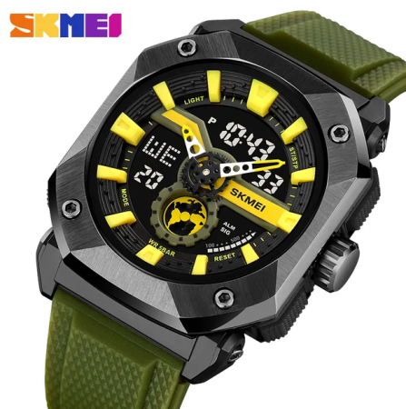 Часы наручные SKMEI 2272BKAG, BLACK-ARMY GREEN, 10655