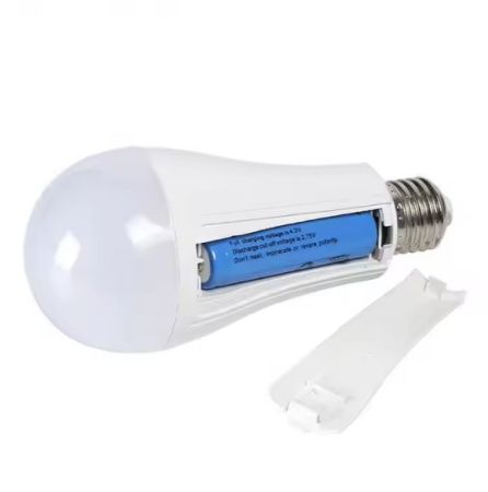 Лампа кемпинг в цоколь PL-20W E27, 20W, 2x18650, AC/DC, с колпачком