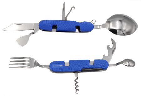 Туристический столовый прибор L48 Синий большой