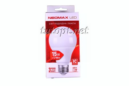 Светодиодная LED лампочка neomax 15W NX15L E27 4000K