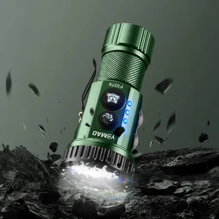 Ручной фонарь YEMAO YM-F337X, 3500LM, 8*XTE LED, красный, синий, зеленый и ультрафиолетовый,  TYPE-C